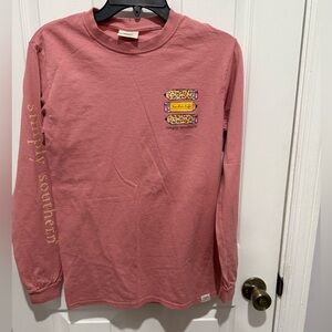 Simply Southern women’s  Long Sleeve Shirt in Dusty Rose